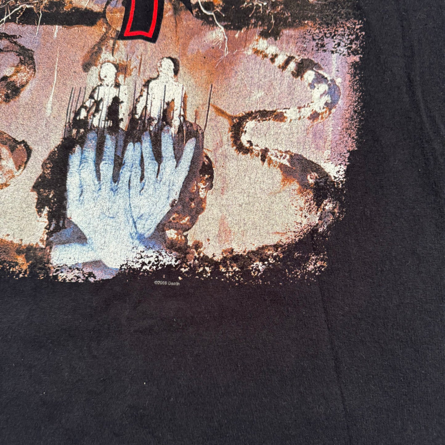 Vintage 2000s Death Shirt Medium Symbolic