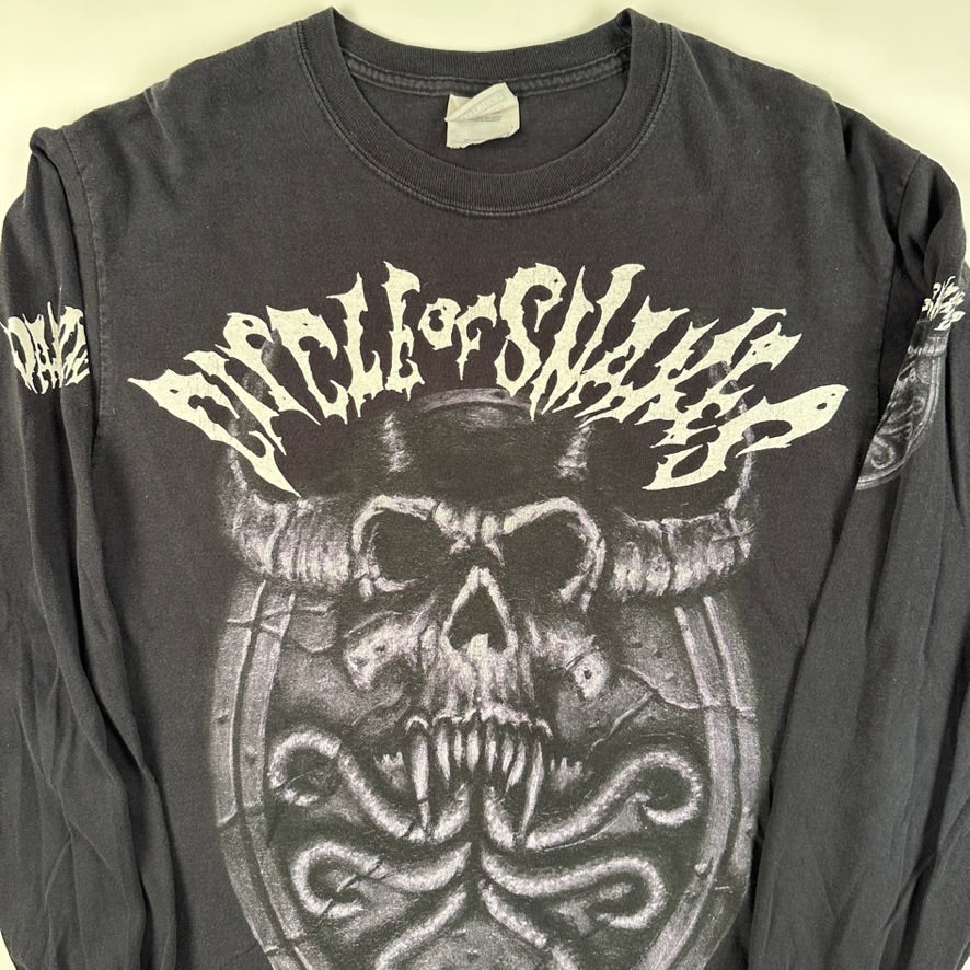 Vintage 2004 Danzig Long Sleeve Shirt Medium Circle Of Snakes