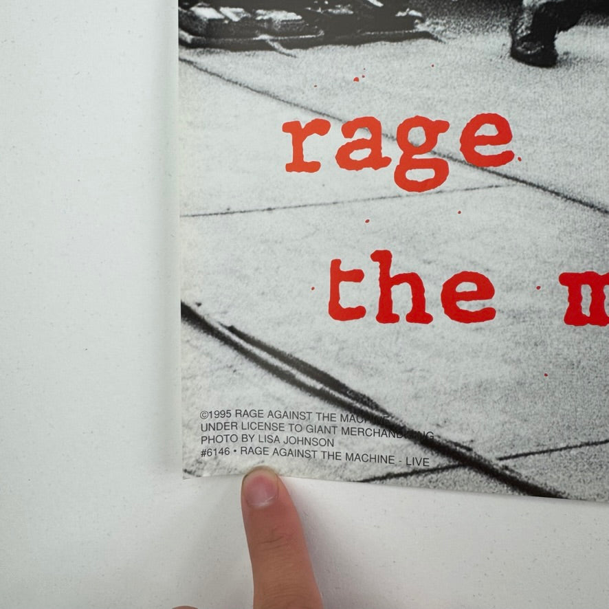 Vintage 1995 Rage Against The Machine Poster