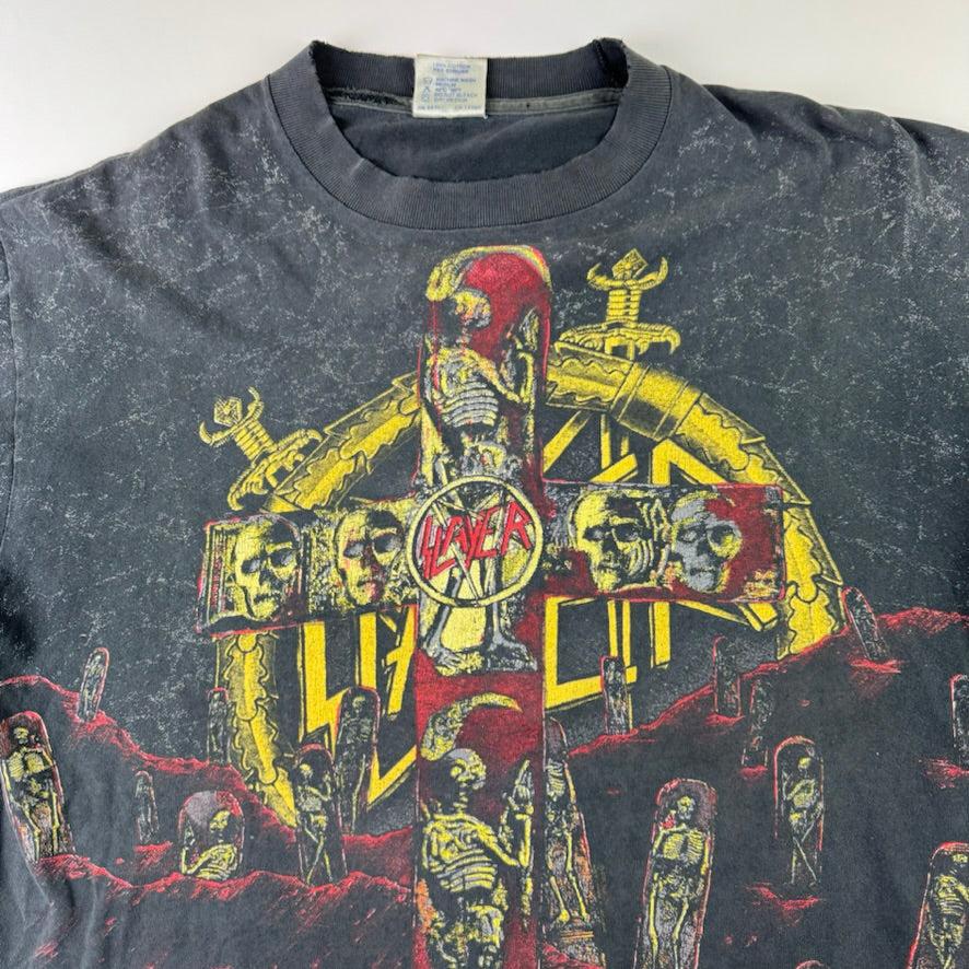 Vintage 1991 Slayer Shirt XL All Over Print