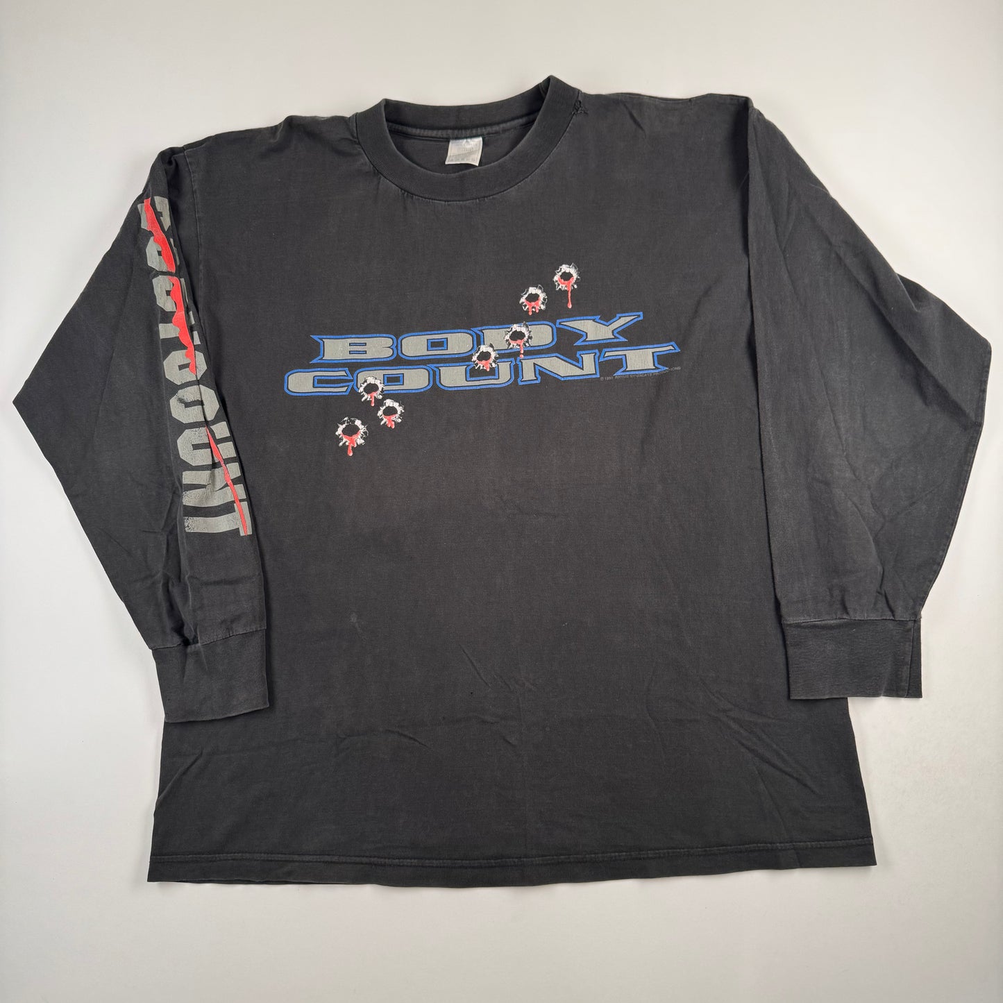 Vintage 1993 Body Count Long Sleeve Shirt XL Mass Murder