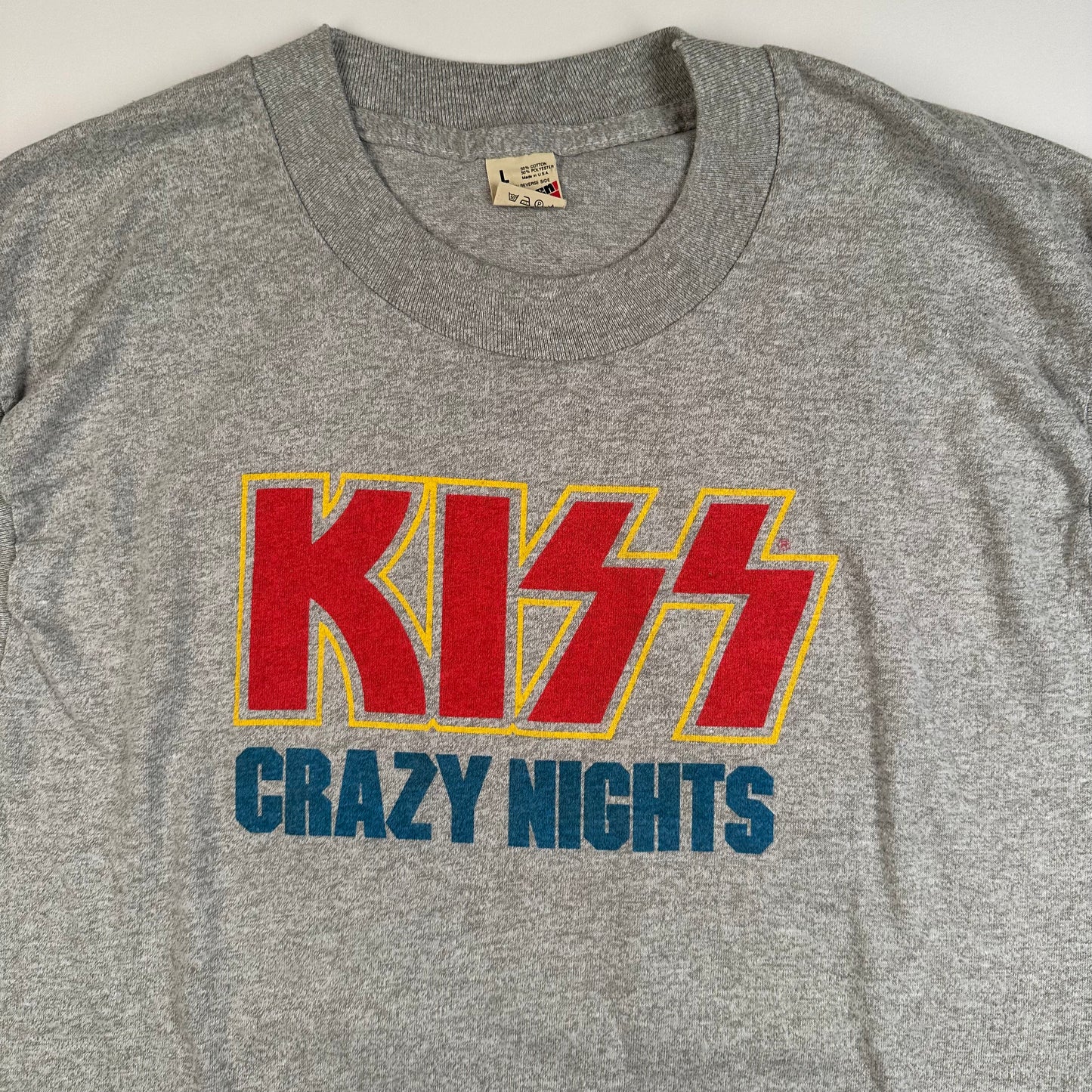 Vintage 80s Kiss Sleeveless Shirt Large Crazy Nights Aug 8th