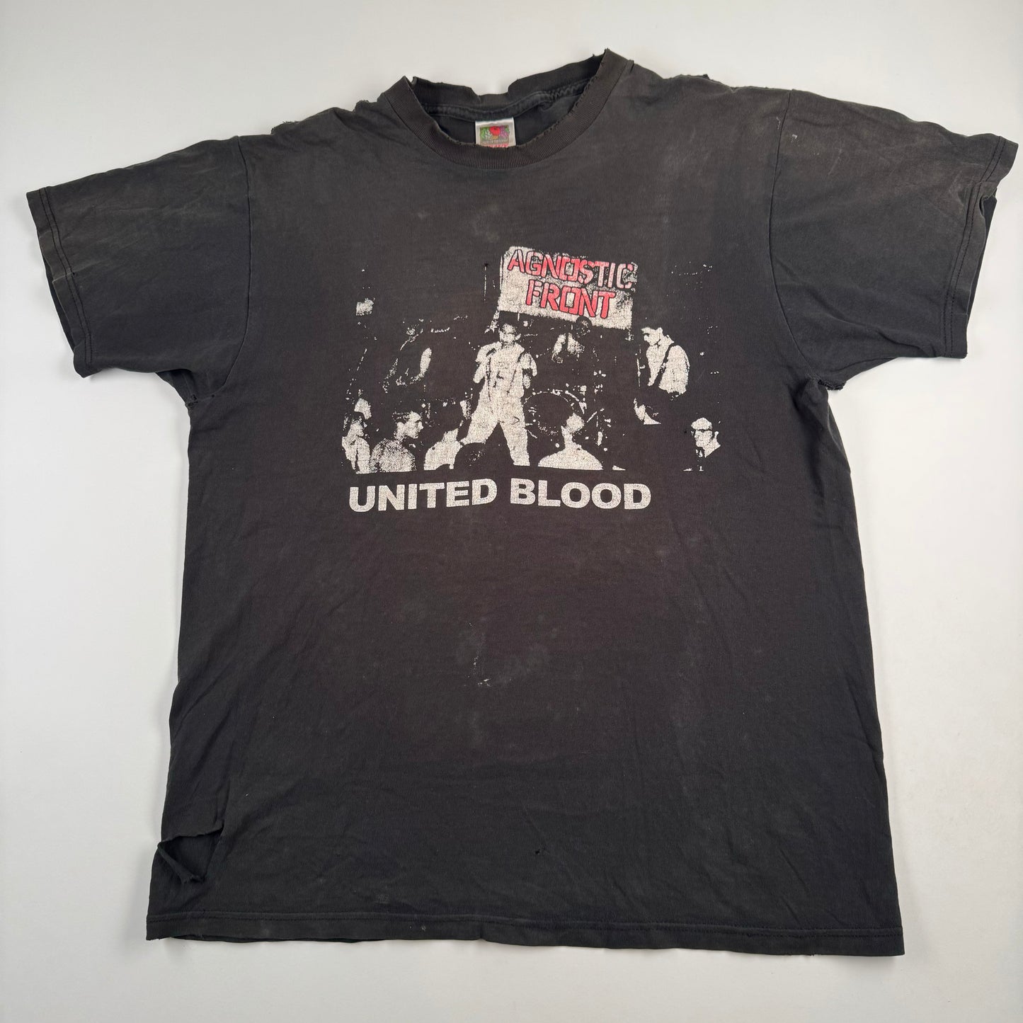 Vintage 90s Agnostic Front Shirt Large United Blood