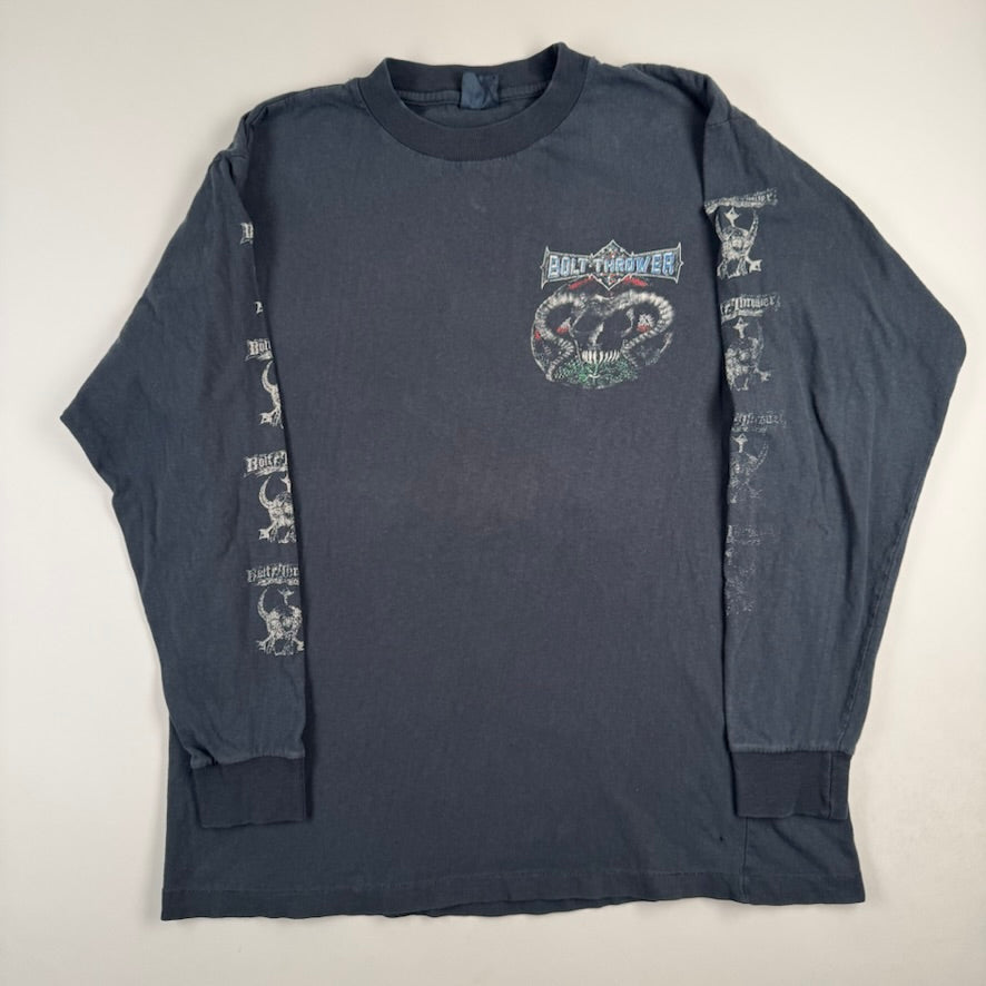 Vintage 1992 Bolt Thrower Long Sleeve Shirt Large European Tour