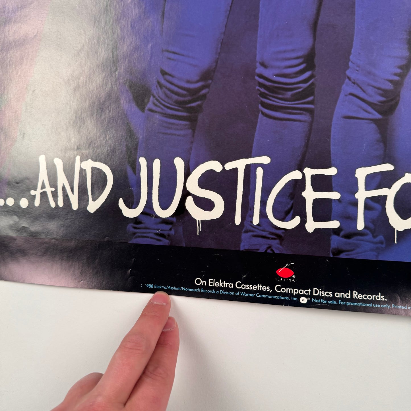 Vintage 1988 Metallica Poster And Justice For All