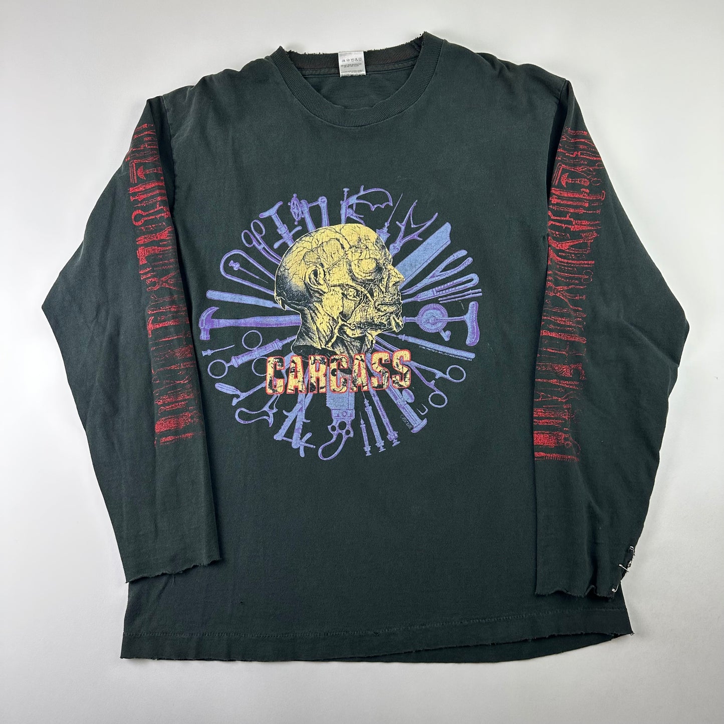 Vintage 1992 Carcass Long Sleeve Shirt Large