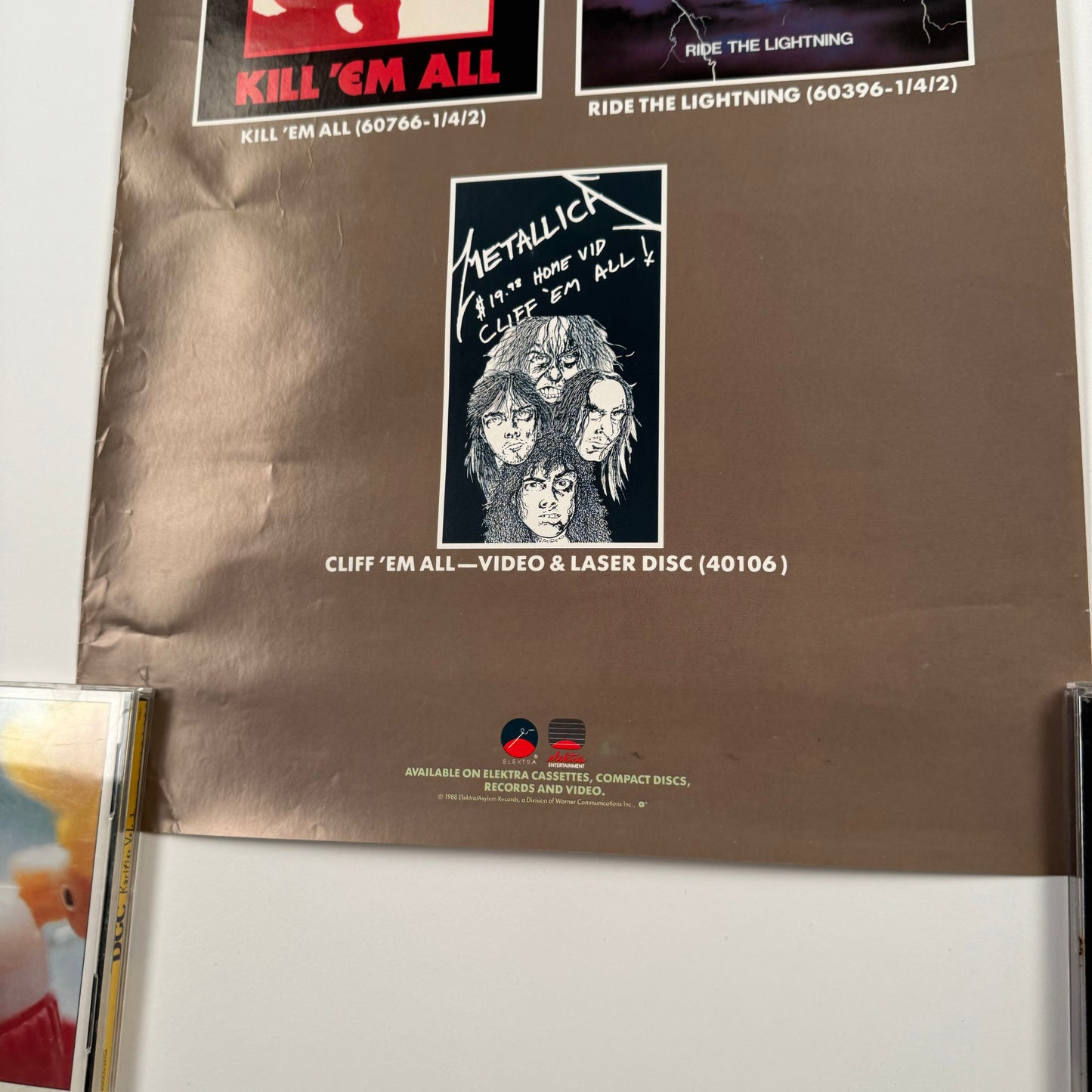 Vintage 1988 Metallica Poster And Justice For All