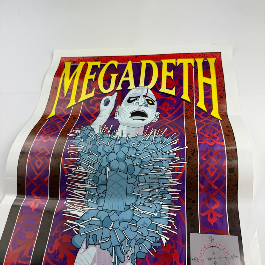 Vintage 1997 Megadeth Poster Gregg Gordon