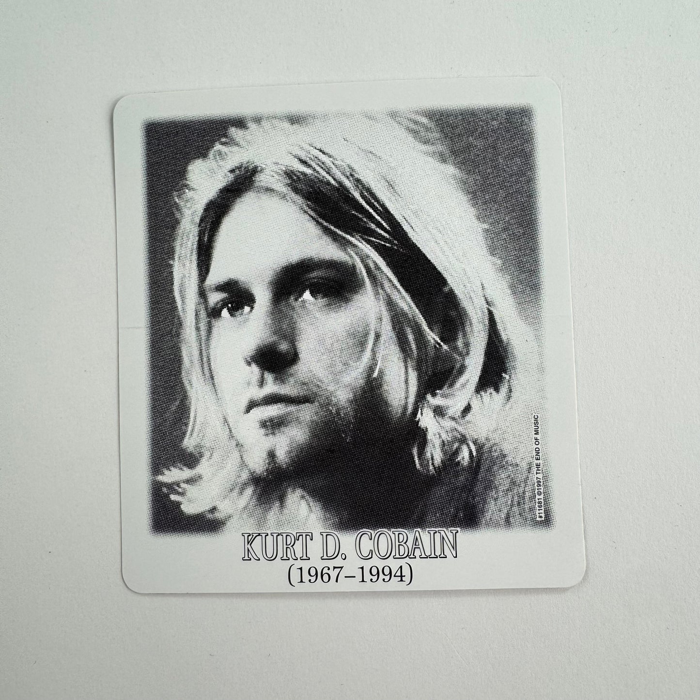 Vintage Nirvana Kurt D. Cobain 1967 - 1994 Sticker