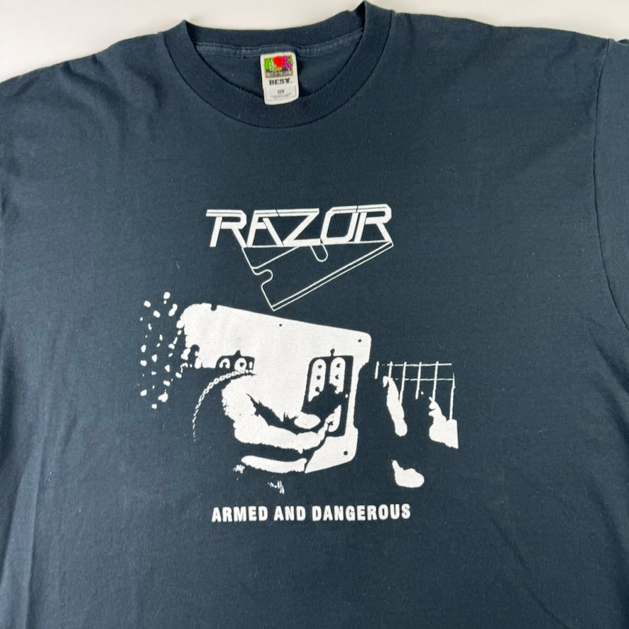 Vintage 90s Razor Shirt XXL Armed And Dangerous
