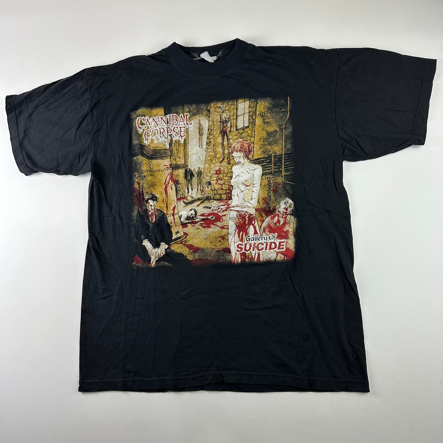 Vintage 1998 Cannibal Corpse Shirt XL Gallery Of Suicide No Mercy Festivals