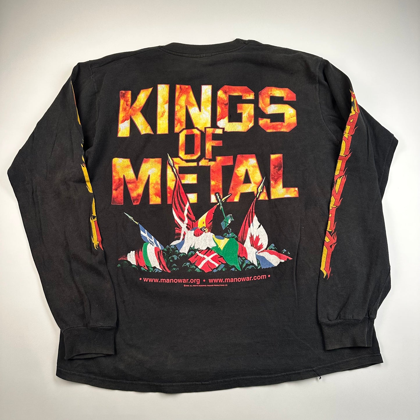 Vintage 2000s Manowar Long Sleeve Shirt XL Kings Of Metal