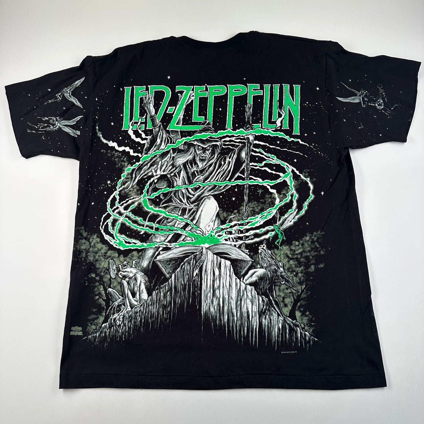 Vintage 1992 Led Zeppelin Shirt XL All Over Print