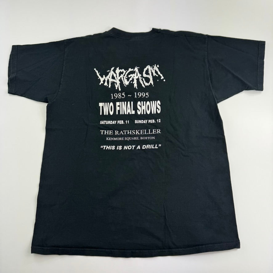 Vintage 1995 Wargasm Shirt XL Two Final Shows