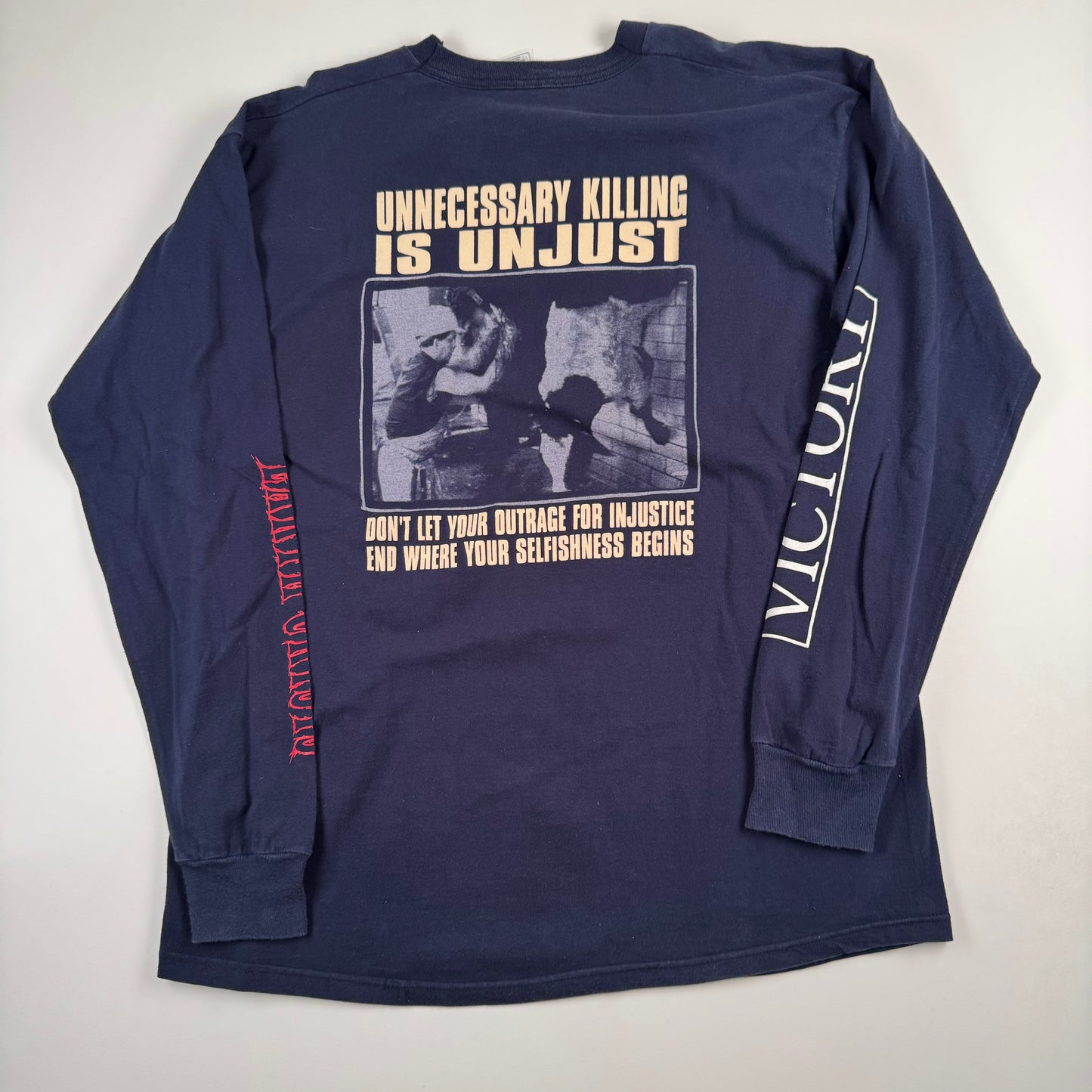 Vintage 90s Earth Crisis Long Sleeve Shirt XL Animal Liberation