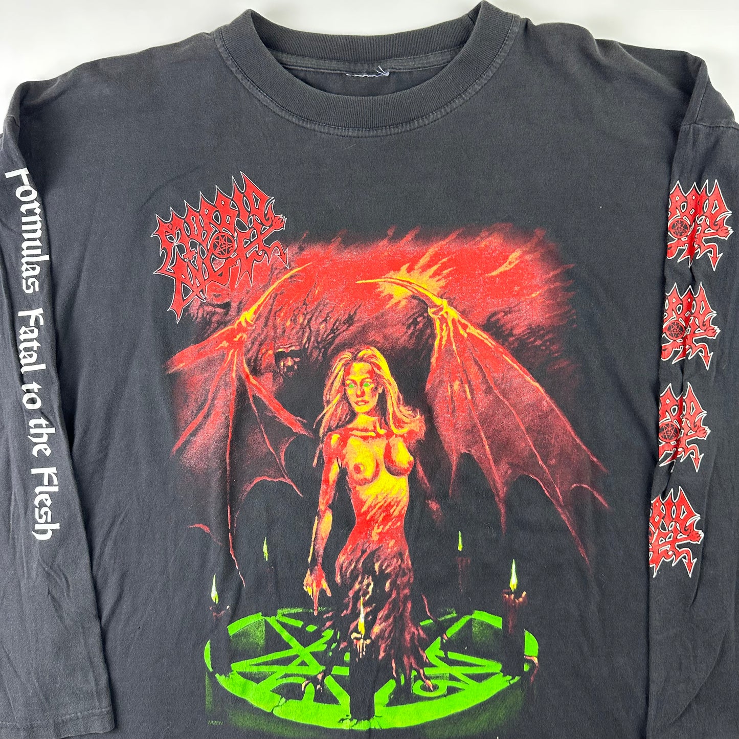 Vintage 90s Morbid Angel Long Sleeve Shirt XL Angel Of Disease