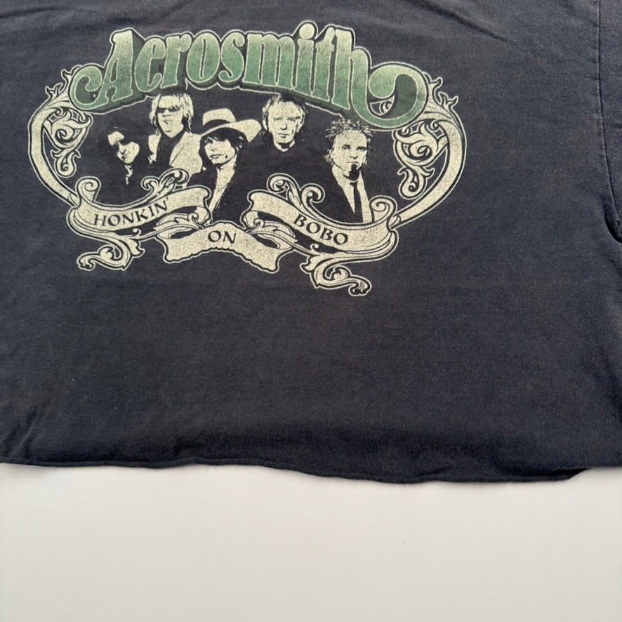 Vintage 90s Aerosmith Cropped Shirt Small Honkin