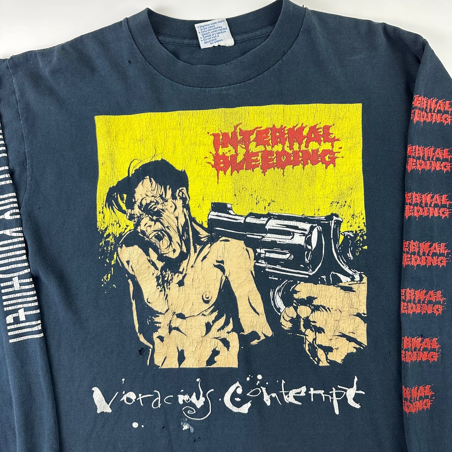 Vintage 90s Internal Bleeding Long Sleeve Shirt Large Voracious Contempt