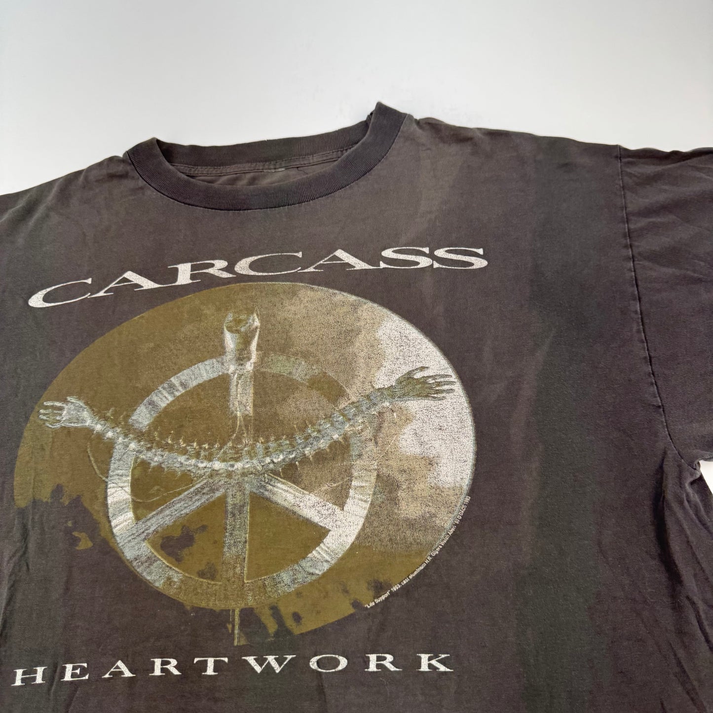 Vintage 1993 Carcass Shirt XL Heartwork