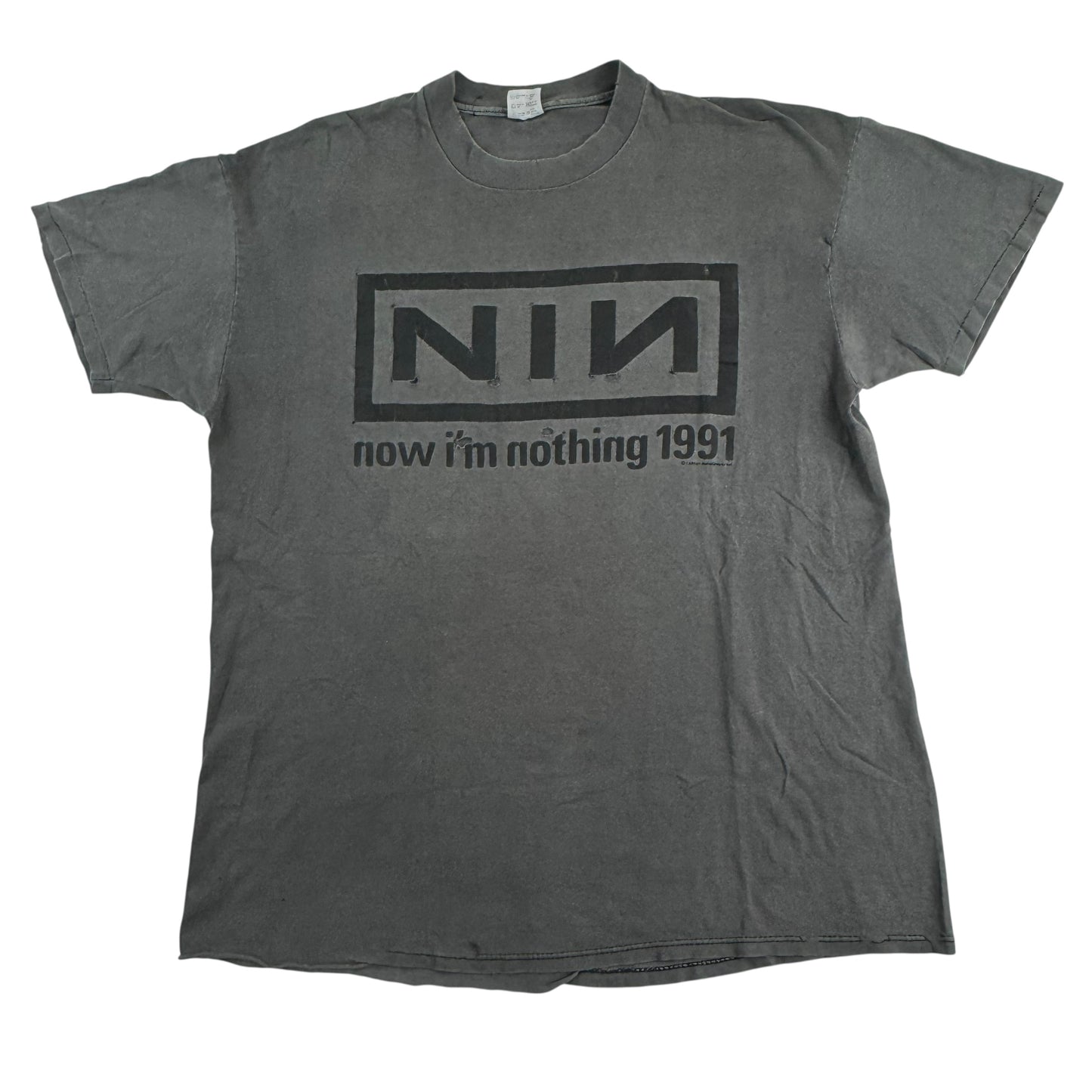 Vintage 1991 Nine Inch Nails Shirt XL Now I'm Nothing