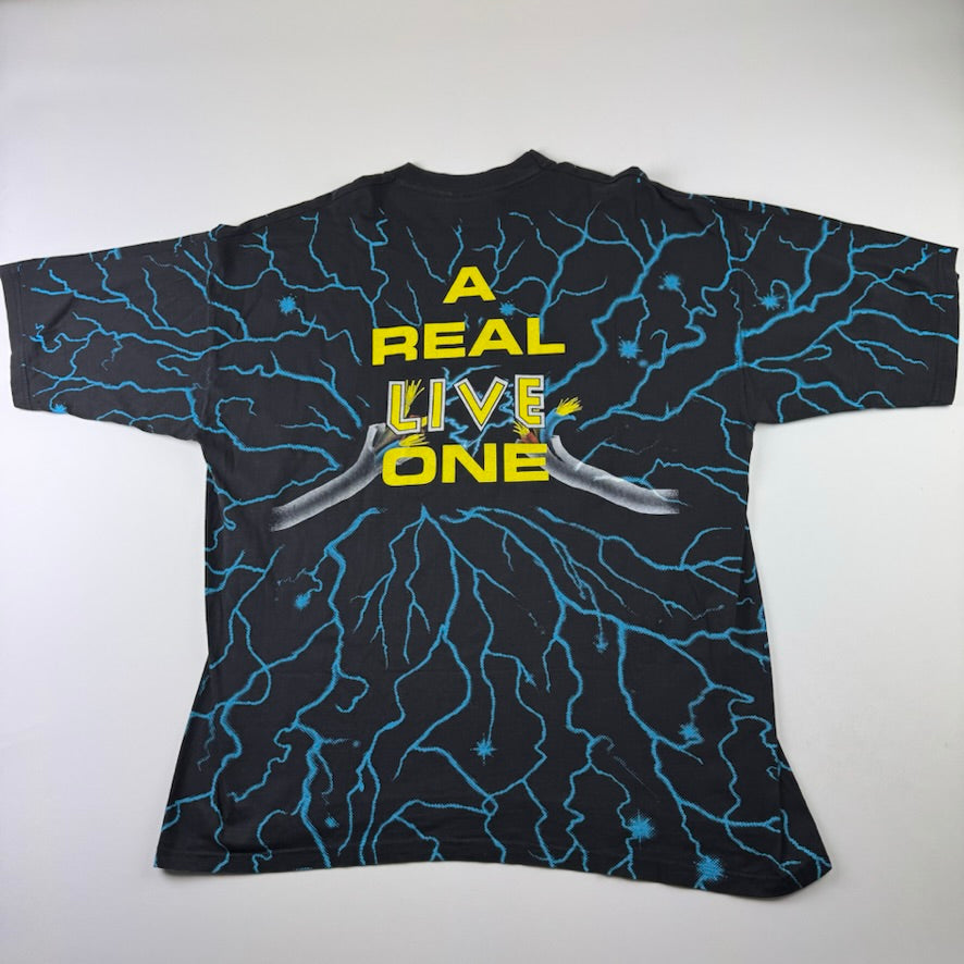 Vintage 1993 Iron Maiden Shirt XL All Over Print A Real Live One