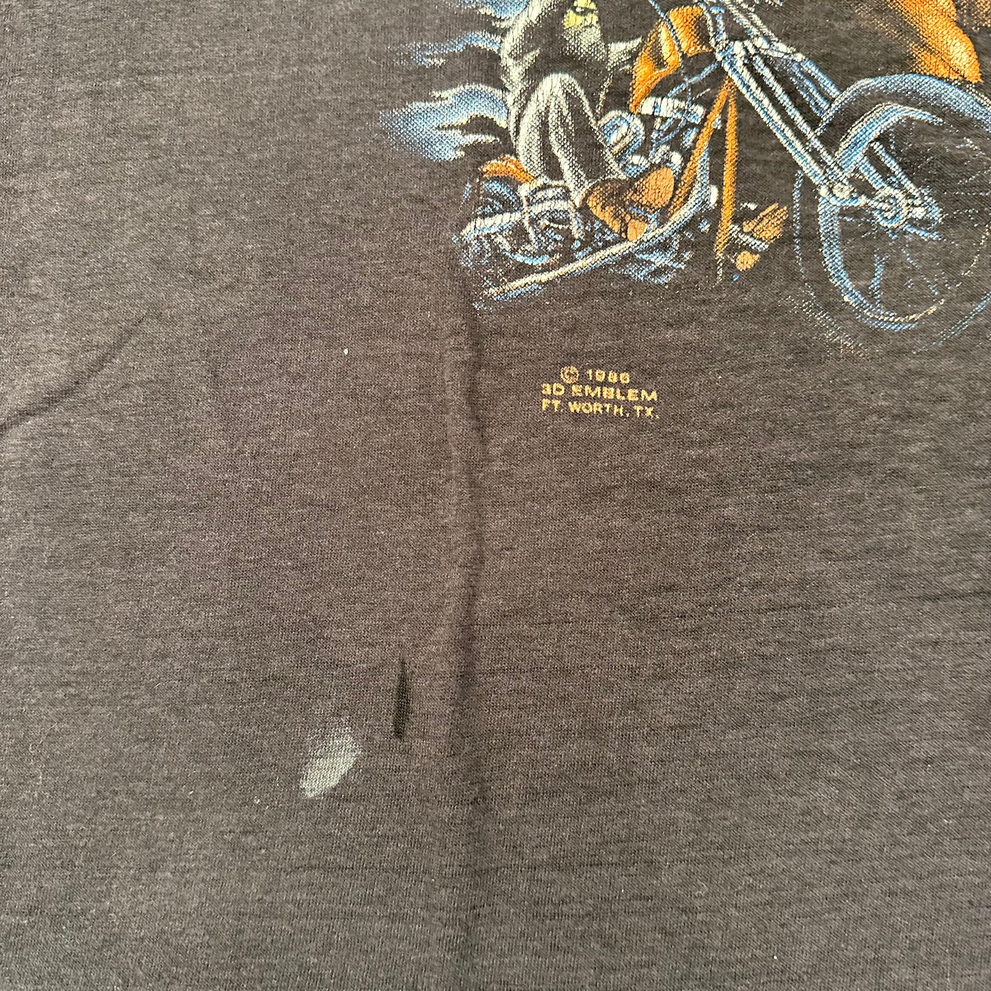 Vintage 1986 Harley Davidson Shirt Large People You Can Count On 3D Emblem