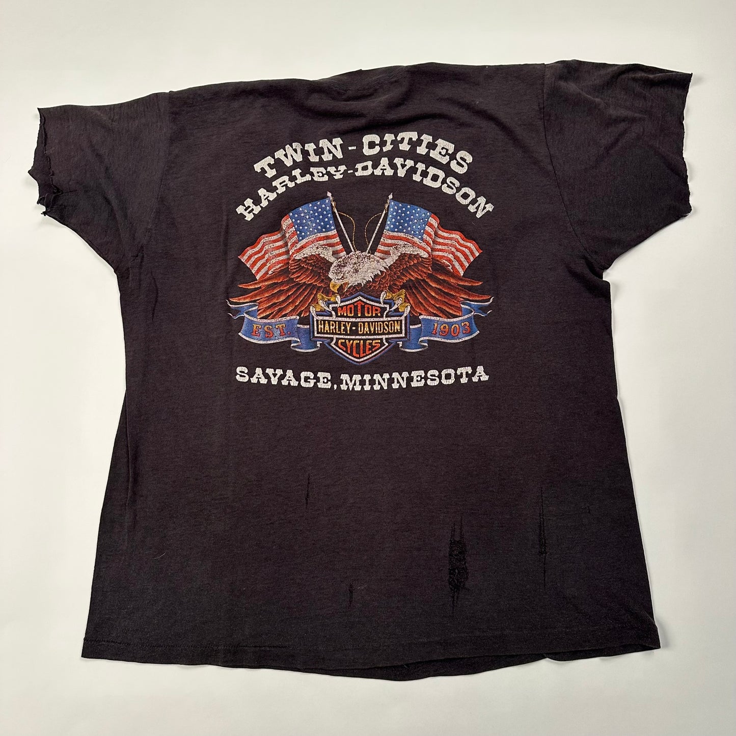 Vintage 1986 Harley Davidson Shirt Large People You Can Count On 3D Emblem