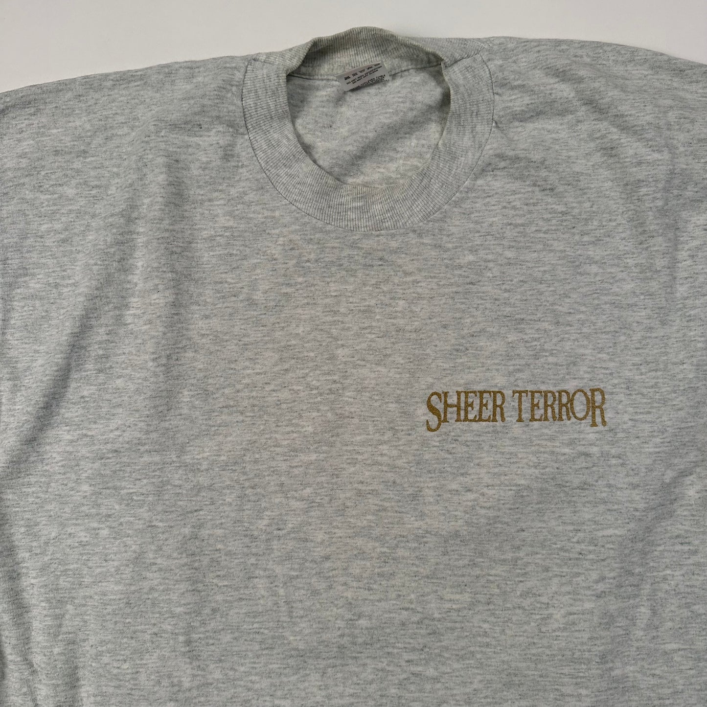 Vintage 90s Sheer Terror Long Sleeve Shirt XL We All Have Our Crosses To Bear