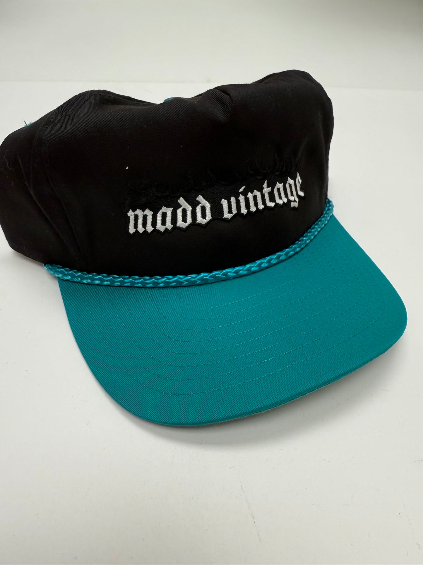 Black & Teal Snapback Hat
