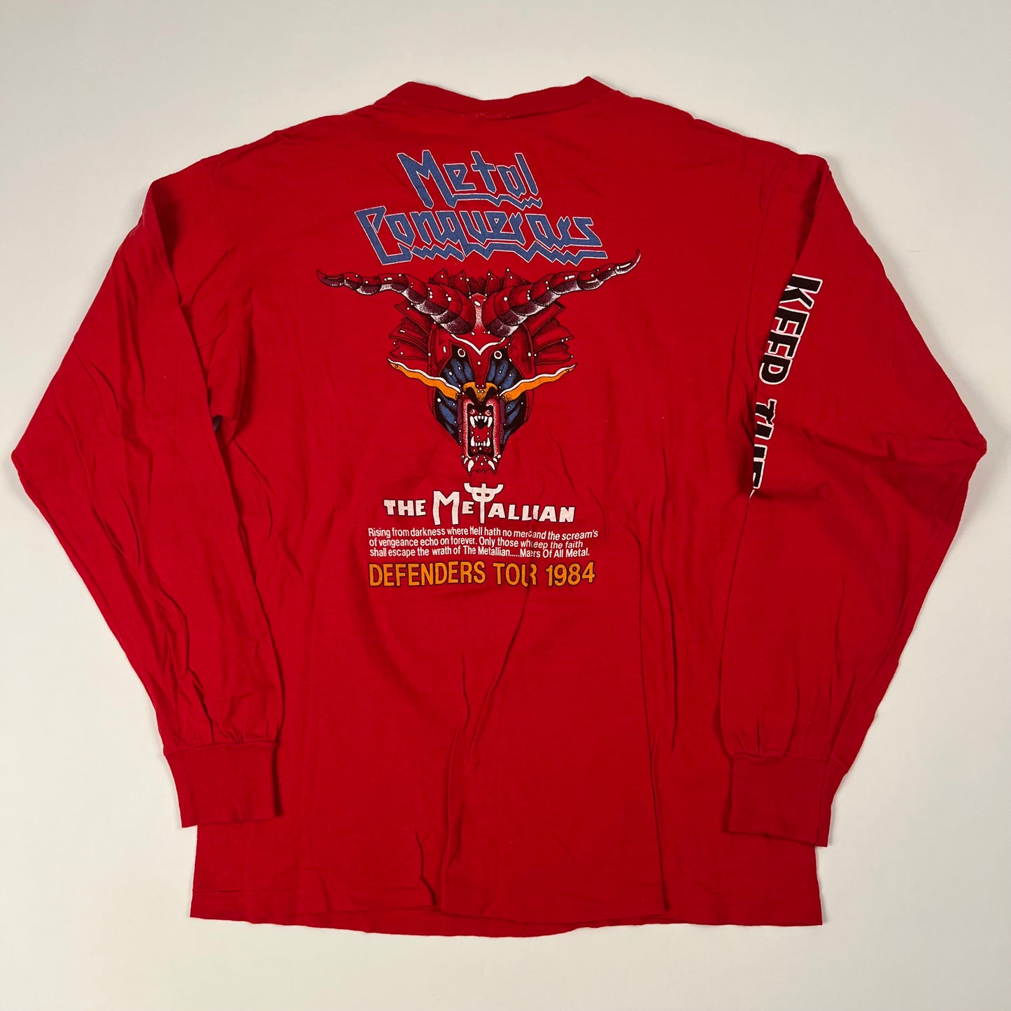 Vintage 1984 Judas Priest Long Sleeve Shirt Large Defenders Of The Faith