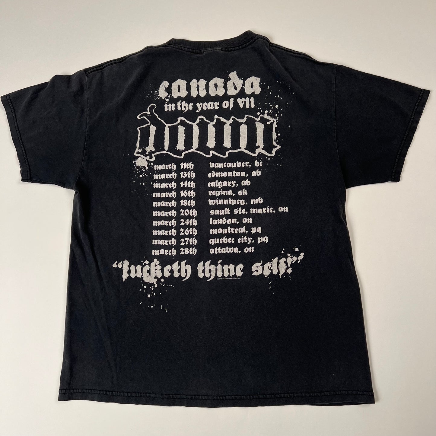 Vintage 2007 Down Shirt Large Nola Canada Tour