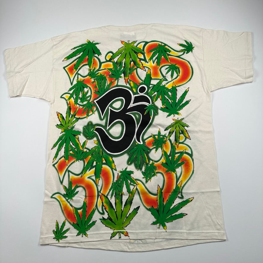 Vintage 90s Weed Shirt XL All Over Print