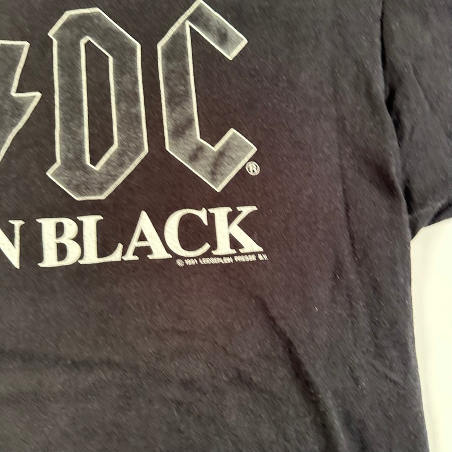 Vintage 1991 AC/DC Shirt XL Back In Black