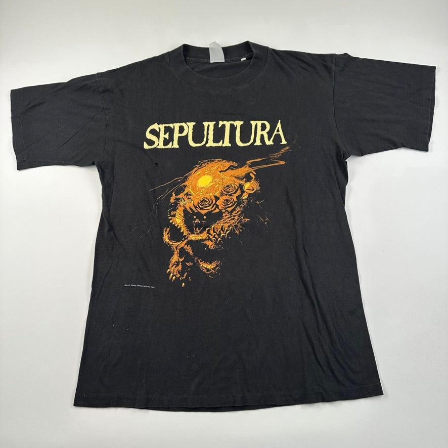 Vintage 1991 Sepultura Shirt Large Under Siege