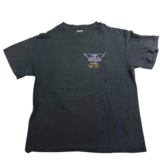 Vintage 1989 Aerosmith Shirt Large Pump Crew