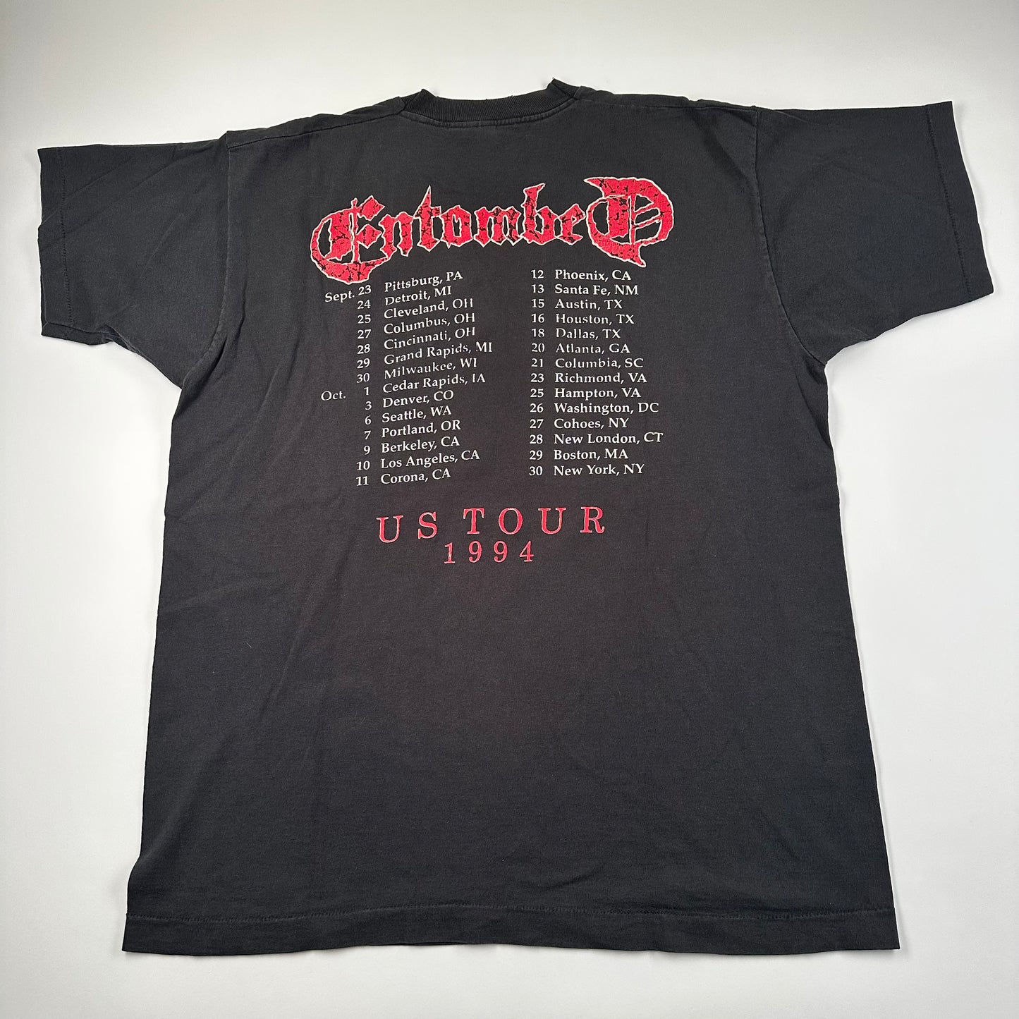 Vintage 1994 Entombed Shirt XL