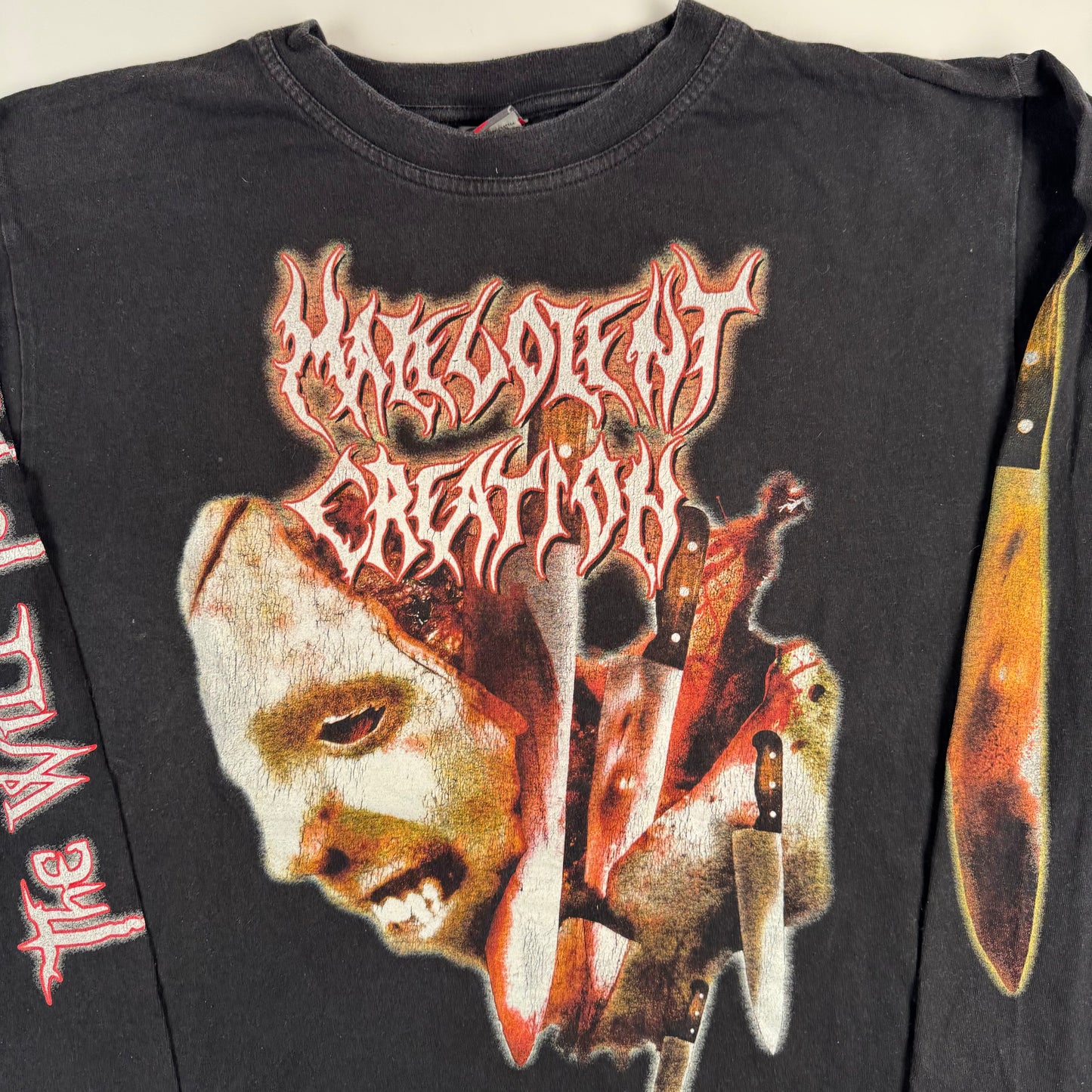 Vintage 90s Malevolent Creation Long Sleeve Shirt Large The Will To Kill