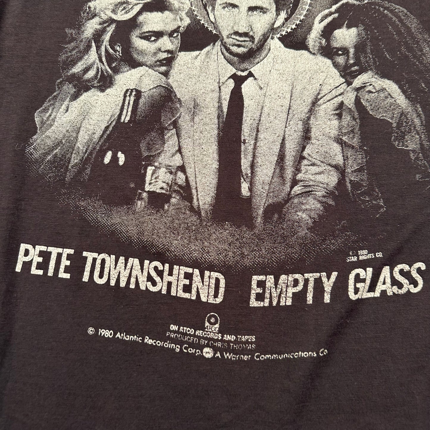 Vintage 1980 Pete Townshend Shirt Medium Empty Glass