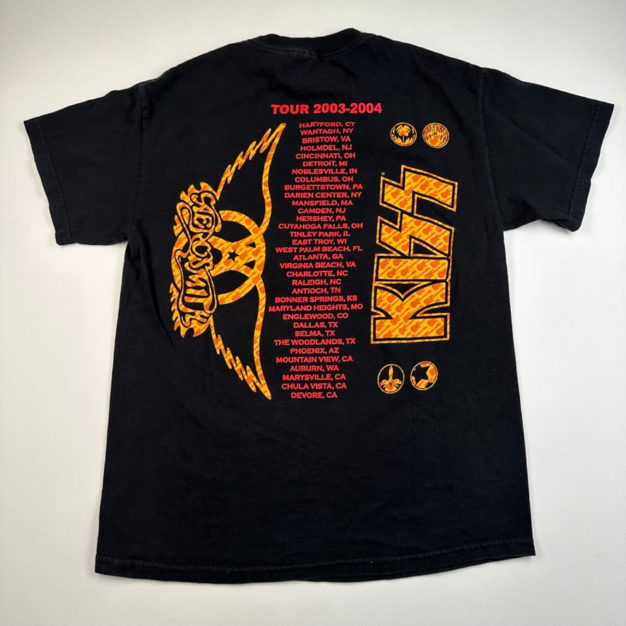 Vintage 2003 Kiss Aerosmith Shirt Medium