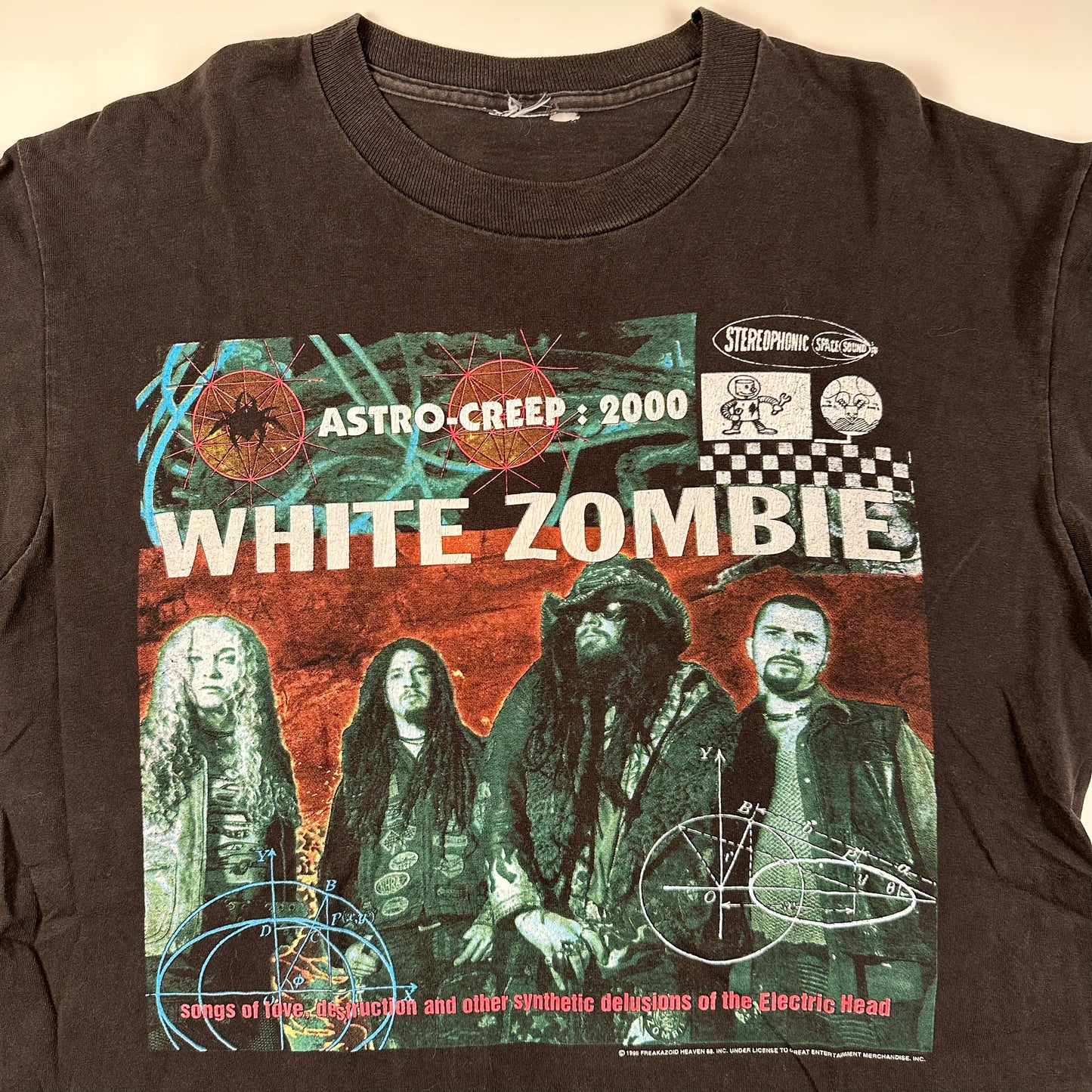 Vintage 1995 White Zombie Shirt Large Astro Creep 2000