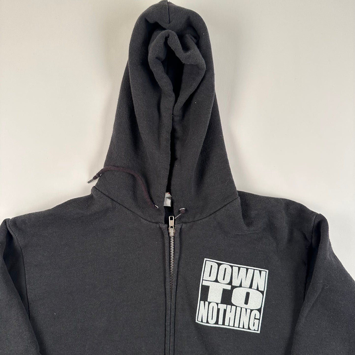 Vintage 2004 Down To Nothing Zip Up Sweatshirt Small