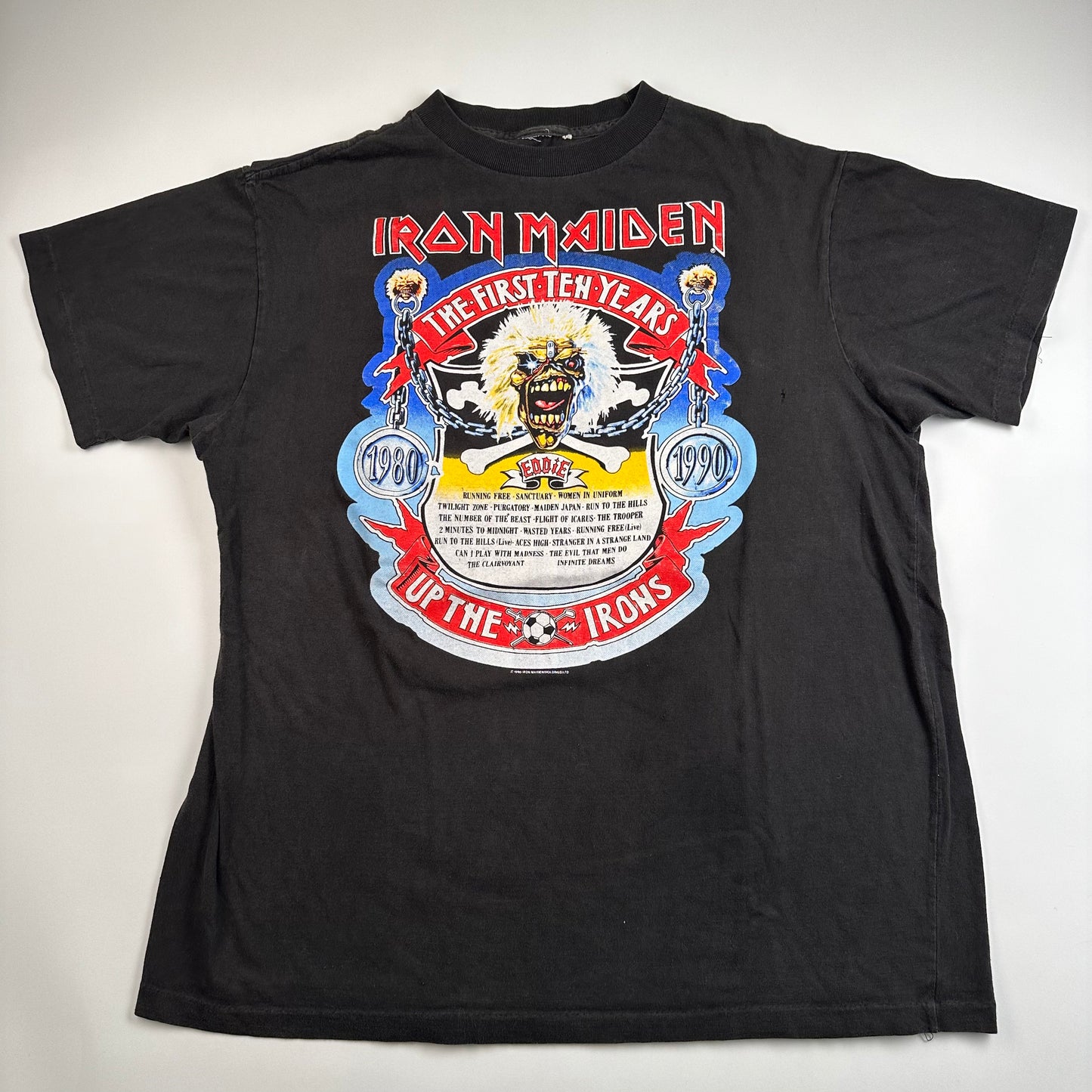 Vintage 1990 Iron Maiden Shirt XL The First Ten Years