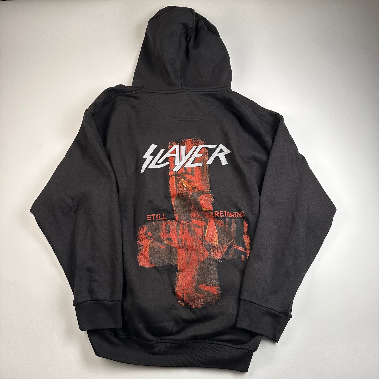 Vintage 90s Slayer Zip Up Sweatshirt Large