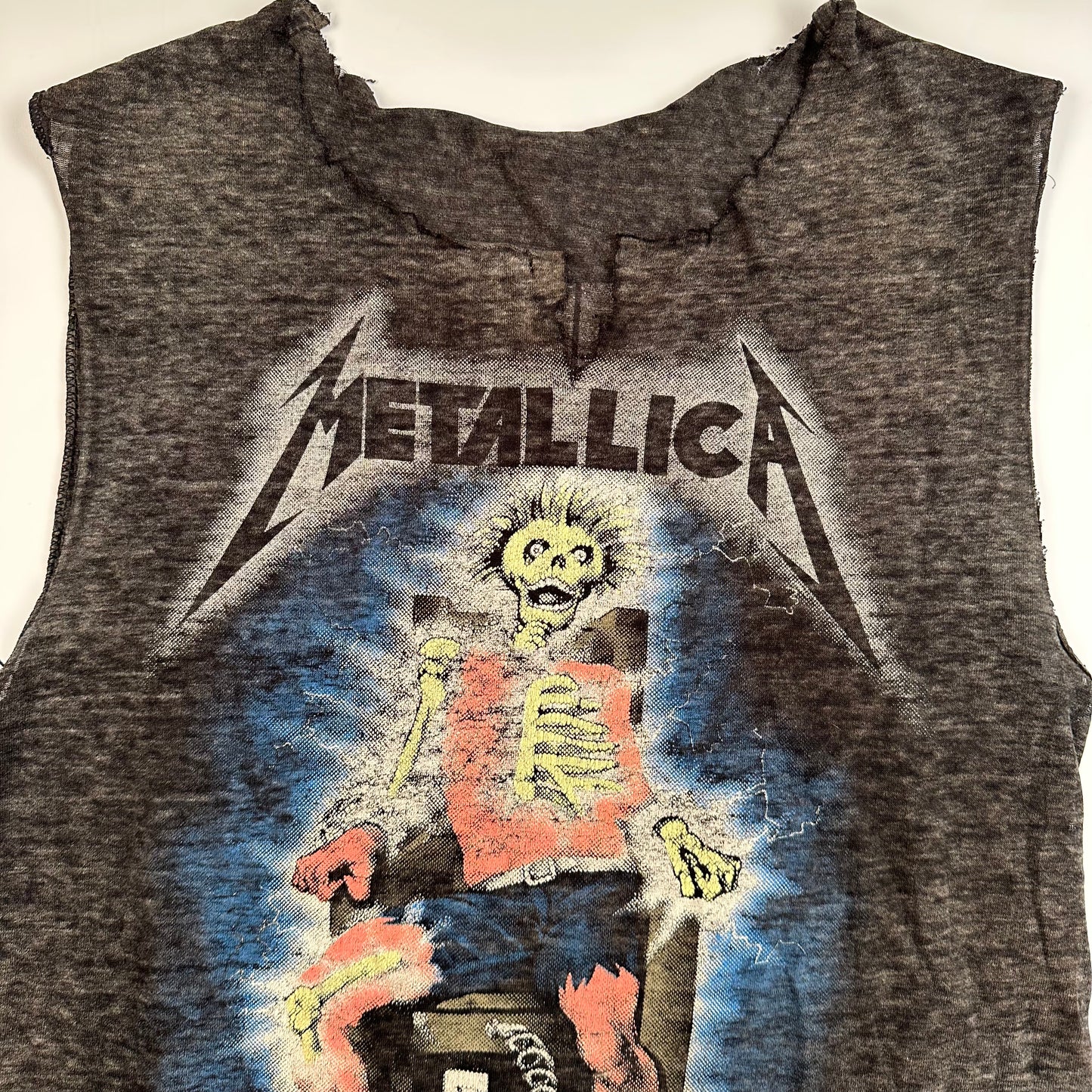 Vintage 1987 Metallica Sleeveless Shirt Small Kill Em All