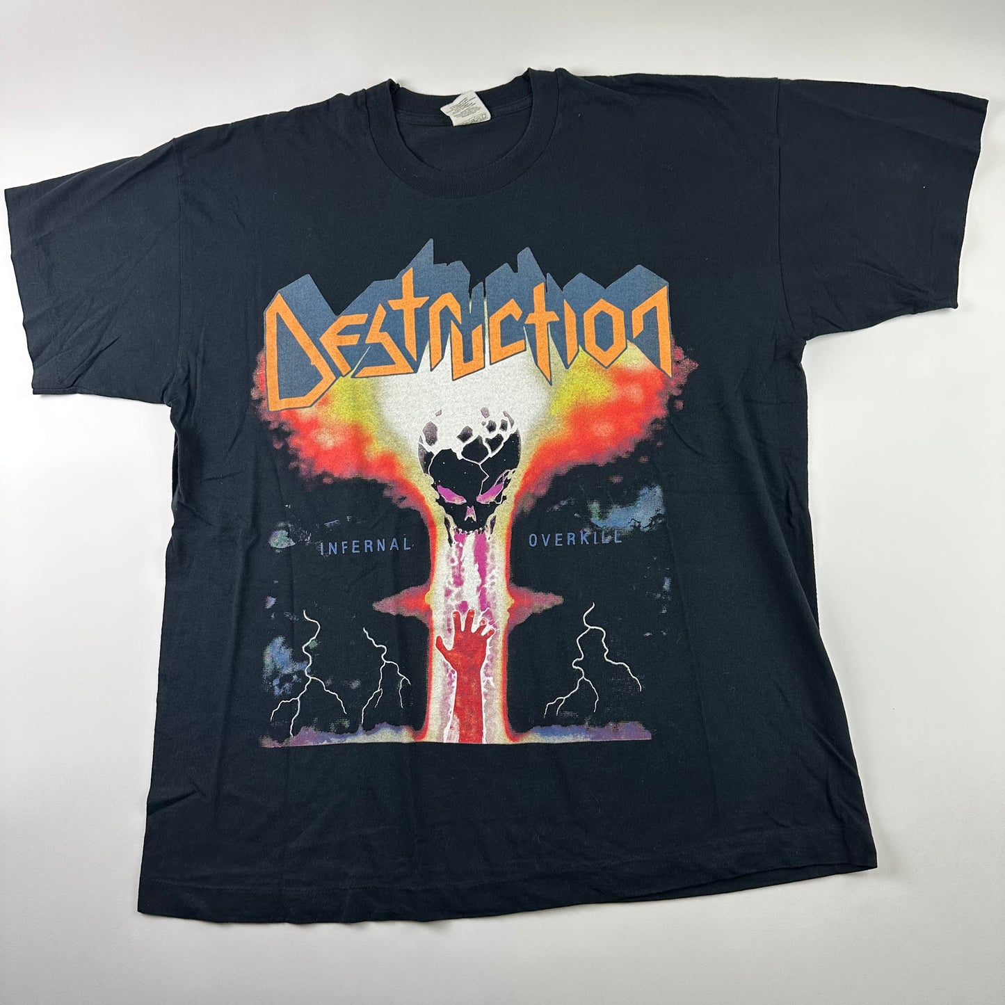 Vintage 90s Destruction Shirt XL Infernal Overkill