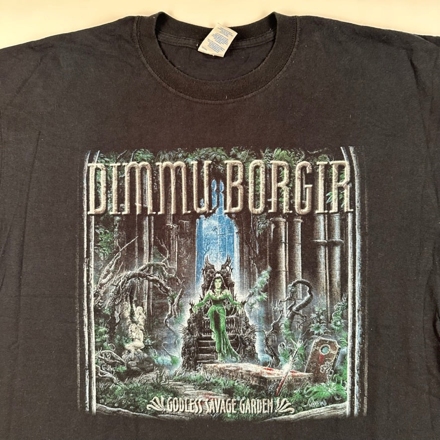 Vintage 1998 Dimmu Borgir Shirt XL Godless Savage Garden