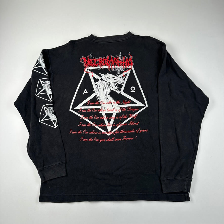 Vintage 90s Necromantia Long Sleeve Shirt Large Crossing The Very Path