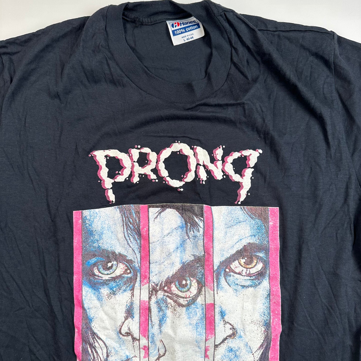 Vintage 1990 Prong Shirt Large Misprint Beg To Differ