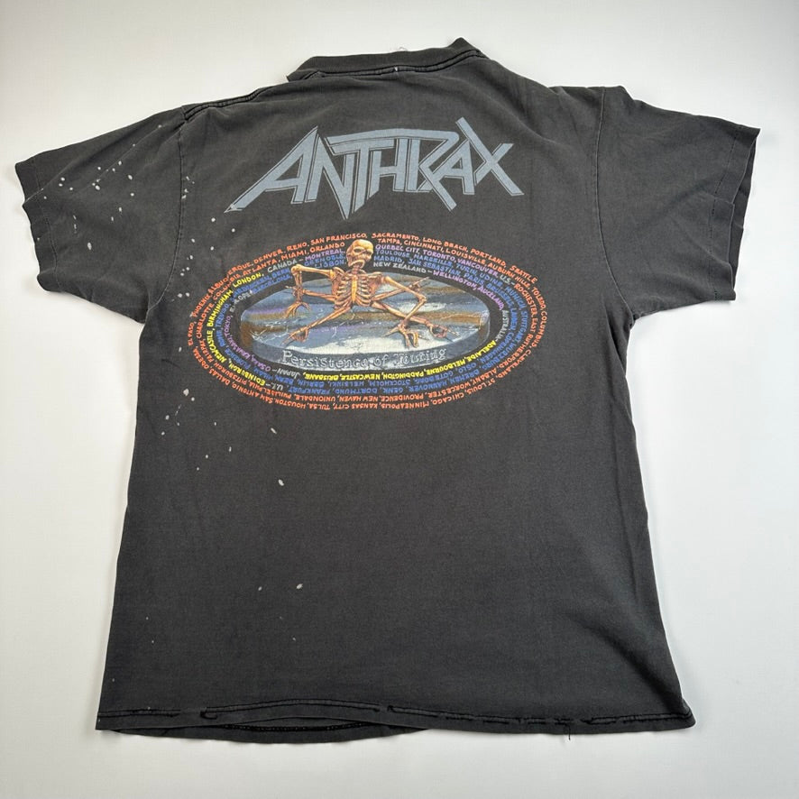 Vintage 1990 Anthrax Shirt Large Persistence Of Time POT