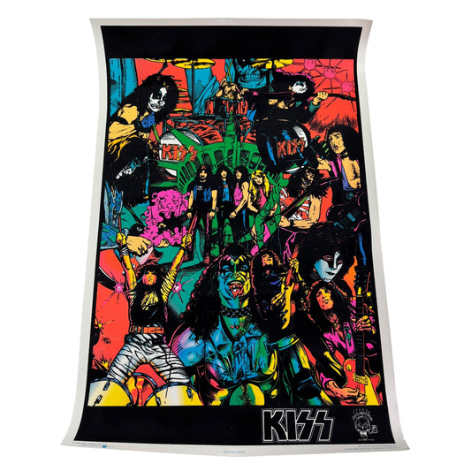 Vintage 1995 Kiss Poster Black Light